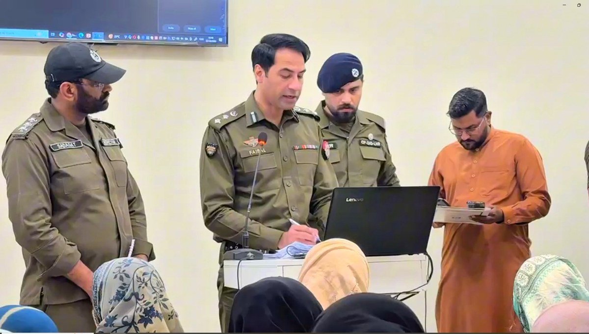 DIG Operations Faisal Kamran hears a complaint at the open court