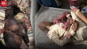 The bodies of the two victims found in a house in Kamalia Abad, Gulberg, Faisalabad