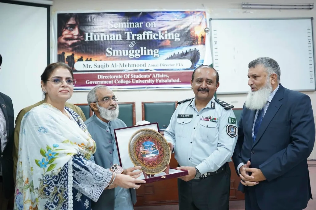 Students at FIA anti-trafficking session GCUF Faisalabad Students at FIA anti-trafficking session GCUF Faisalabad