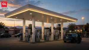 Petrol price in Pakistan today: fuel pumps at a petrol station.