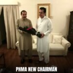 Talal Chaudhry congratulates Mian Farrukh Iqbal PHMA North Zone chairman